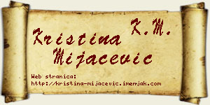 Kristina Mijačević vizit kartica